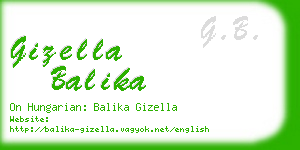 gizella balika business card